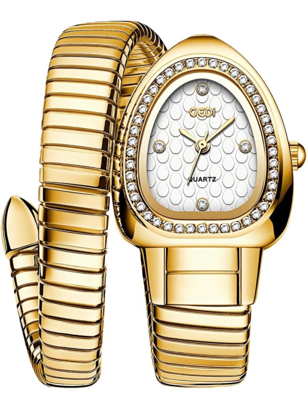 Elegant Snake Wrap Bracelet Watch for Women - Fashionable Cuff Quartz